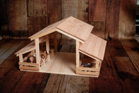 Large 2 Tier Barn with 8 Stalls