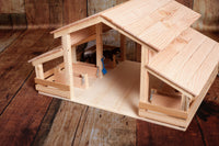 Large 2 Tier Barn with 8 Stalls